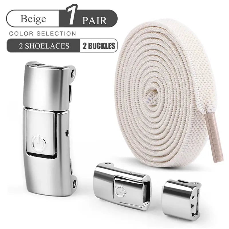 8mm No Tie Shoe Laces Press Lock Shoelaces Without Ties Elastic Laces Sneaker Kids Adult Widened Flat Shoelace for Shoes - Fun Tech and Gadgets