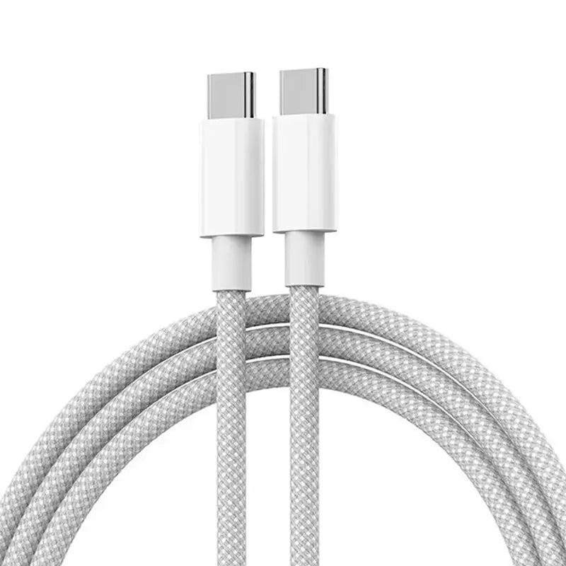 PD 60W Type C to Type C Color Cable For  iphone 15 15pro  Fast Charging For Xiaomi Samsung Huawei Type C Weaving Cable  1M 2M 3M - Fun Tech and Gadgets