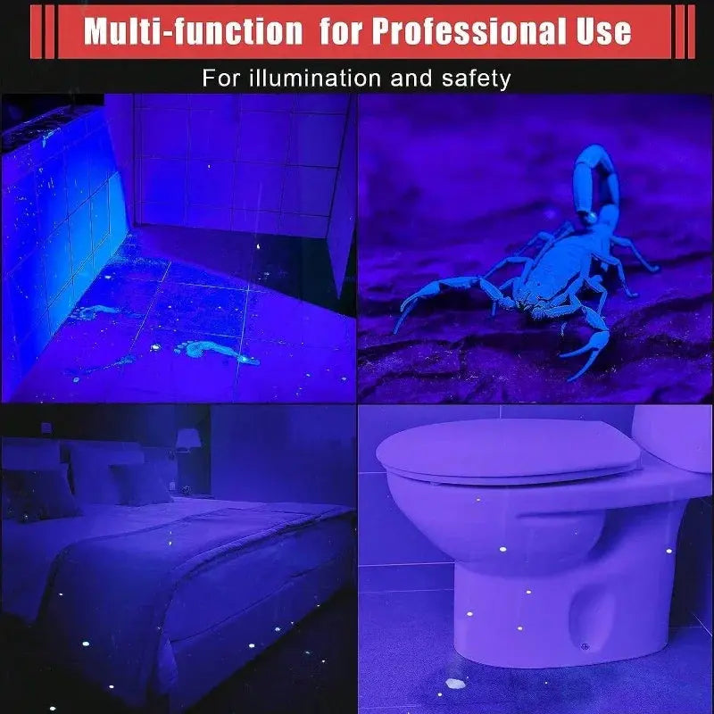 UV Flashlight 395nm Ultraviolet Torch With Pen Clip Portable AAA Batteries Used Violet Light Pet Urine Scorpion Detector UV Lamp - Fun Tech and Gadgets