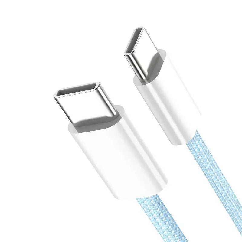PD 60W Type C to Type C Color Cable For  iphone 15 15pro  Fast Charging For Xiaomi Samsung Huawei Type C Weaving Cable  1M 2M 3M - Fun Tech and Gadgets