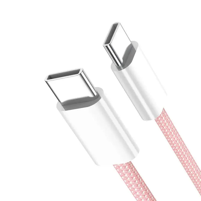 PD 60W Type C to Type C Color Cable For  iphone 15 15pro  Fast Charging For Xiaomi Samsung Huawei Type C Weaving Cable  1M 2M 3M - Fun Tech and Gadgets