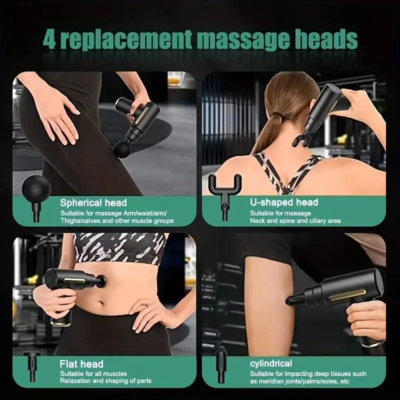 Portable Button Fascia Gun Deep Tissue Massage Mini Lightweight and Adjustable Speed Massage Equipment Suitable for the Body Fun Tech and Gadgets