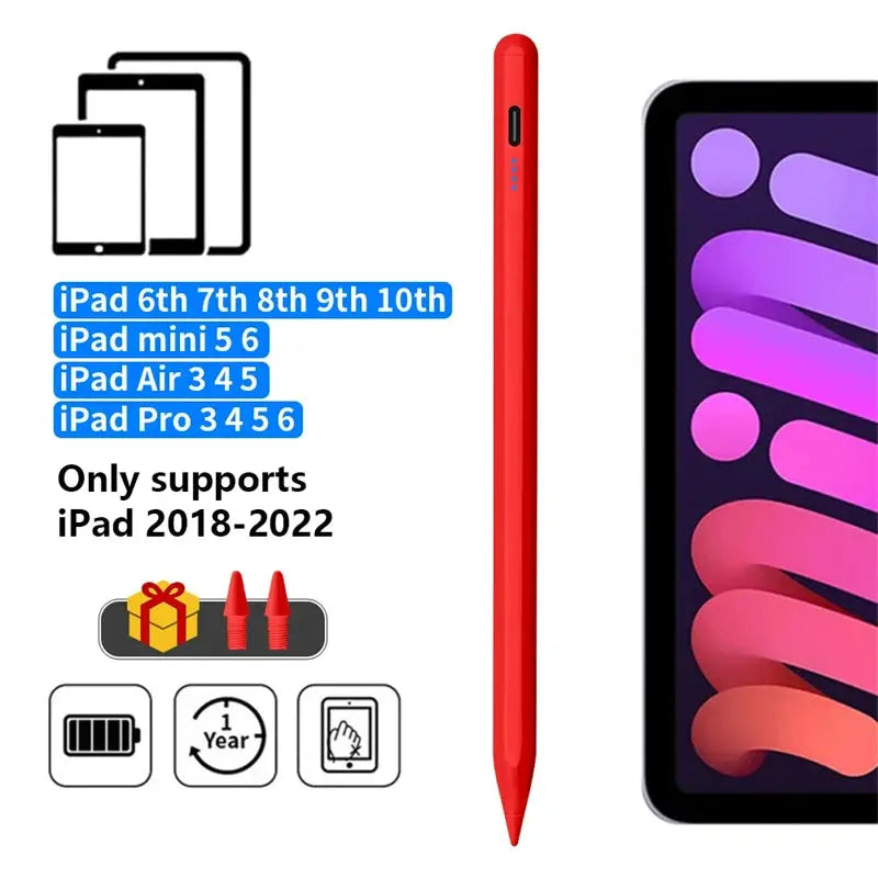 For Apple Pencil 2 1 Palm Rejection Power Display iPad Accessories iPad 2022 2021 2020 2019 2018 Pro 11 12.9 Air Mini Stylus Pen Fun Tech and Gadgets