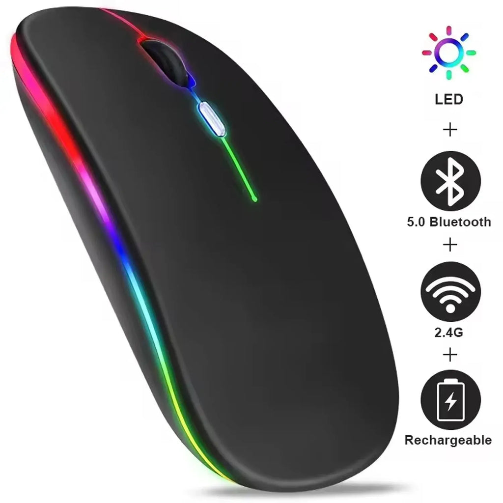 2025New Wireless Mouse Gaming Mouse Backlight USB Compatible RGB Rechargeable Mice Silent Backlit Ergonomic  Mouse for Laptop PC - Fun Tech and Gadgets