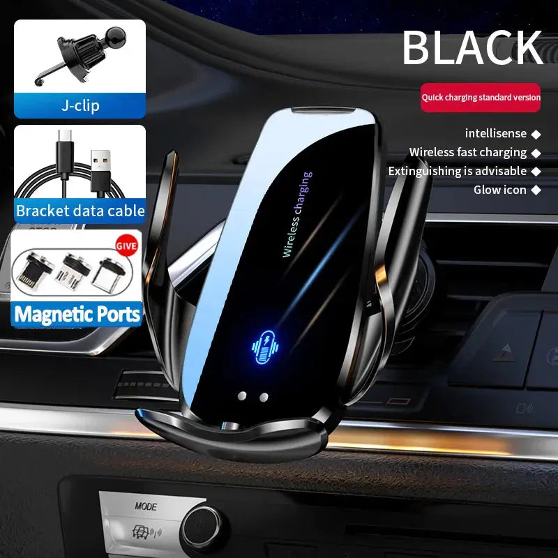 Wireless Charger Car Auto Magnetic Air Vent Phone Holder For iPhone 16 15 14 13 Samsung Xiaomi Induction Fast Charging Station - Fun Tech and Gadgets