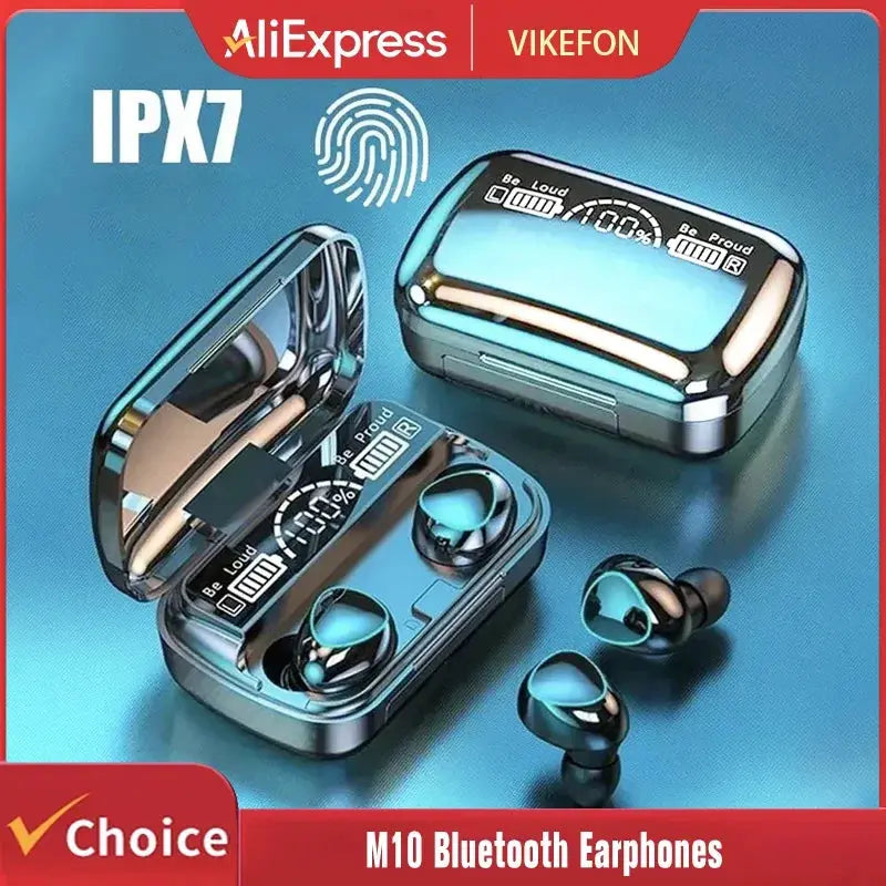 M10 TWS Bluetooth Headphones 2500mAh Charging Box Wireless Earphones With Microphone 9D Stereo Sports Waterproof Earbuds Headset Fun Tech and Gadgets