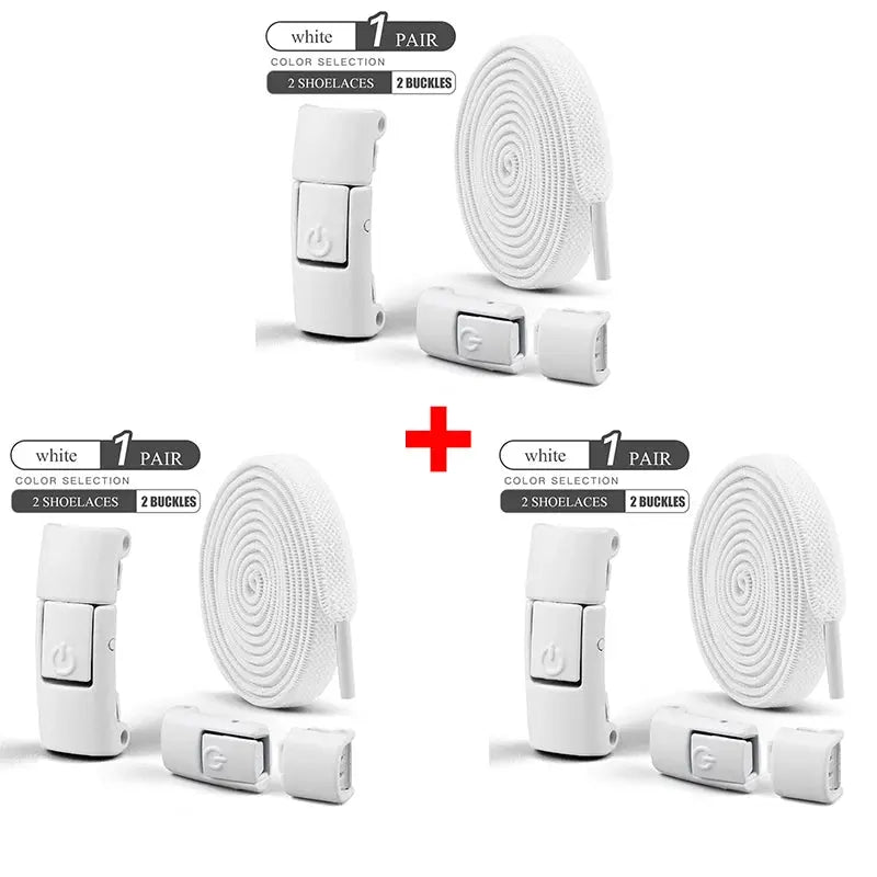 8mm No Tie Shoe Laces Press Lock Shoelaces Without Ties Elastic Laces Sneaker Kids Adult Widened Flat Shoelace for Shoes - Fun Tech and Gadgets