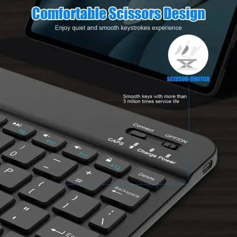 10 inch Bluetooth Keyboard for tablet ipad Keyboard and Mouse Kit for ipad Xiaomi Samsung Huawei Lenovo For Android ios Windows - Fun Tech and Gadgets