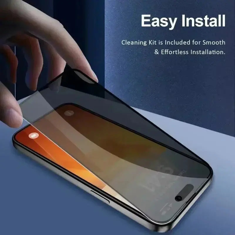 5Pcs Full Cover Privacy Screen Protector For iPhone 16 11 12 13 14 Pro Max Mini 8K Anti-spy Glass For iPhone 15 17 PRO XR XS MAX - Fun Tech and Gadgets