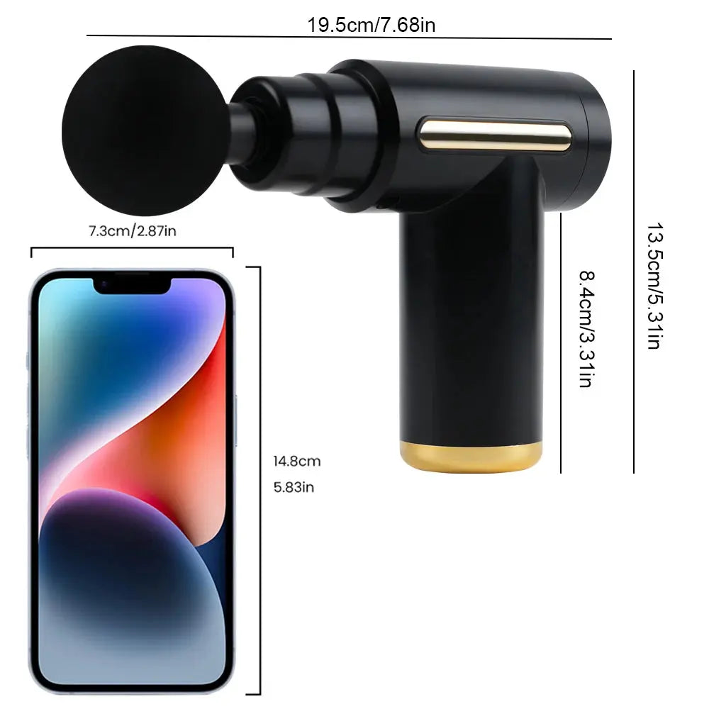 Portable Button Fascia Gun Deep Tissue Massage Mini Lightweight and Adjustable Speed Massage Equipment Suitable for the Body Fun Tech and Gadgets