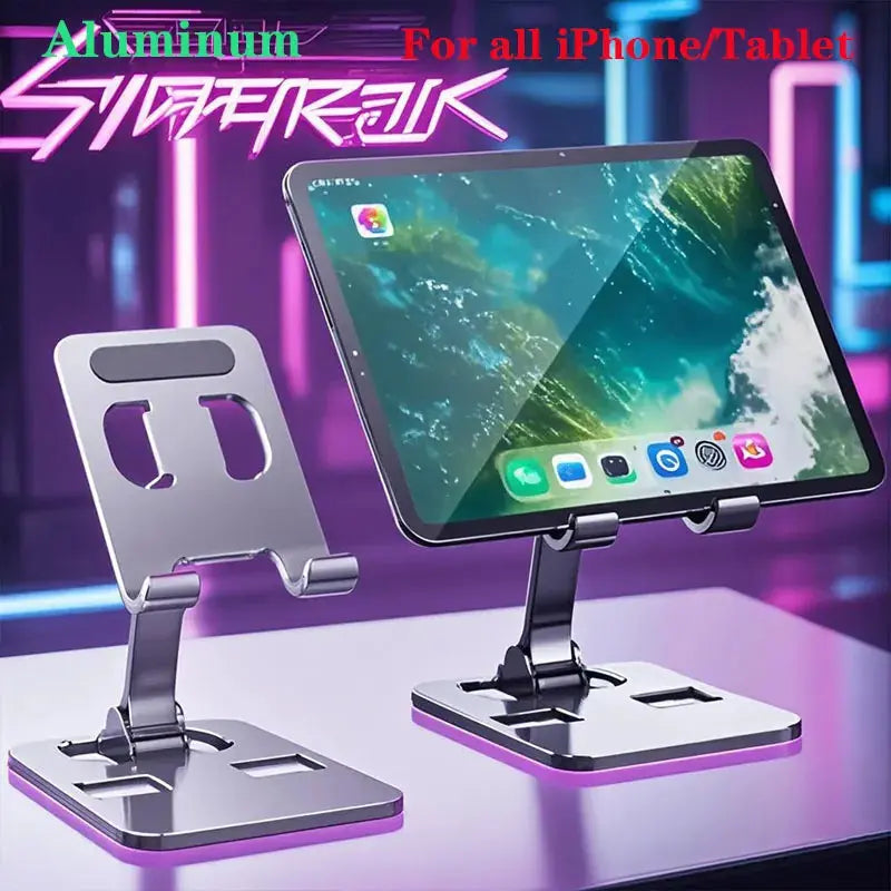 Foldable Mobile Phone Holder Stand Tablet Desk Mount Table Flexible Adjustable Desktop Live Lazy Bracket Support For All Phones - Fun Tech and Gadgets