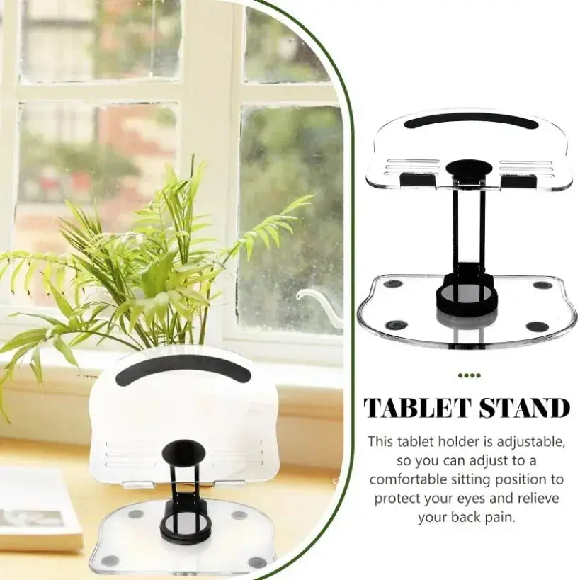 Tablet Desktop Stand Transparent Acrylic Phone Holder 360° Rotation Cell Phone Support for iPad Pro 9.7 Air 4 5 Mini 6 11 Mi Pad - Fun Tech and Gadgets