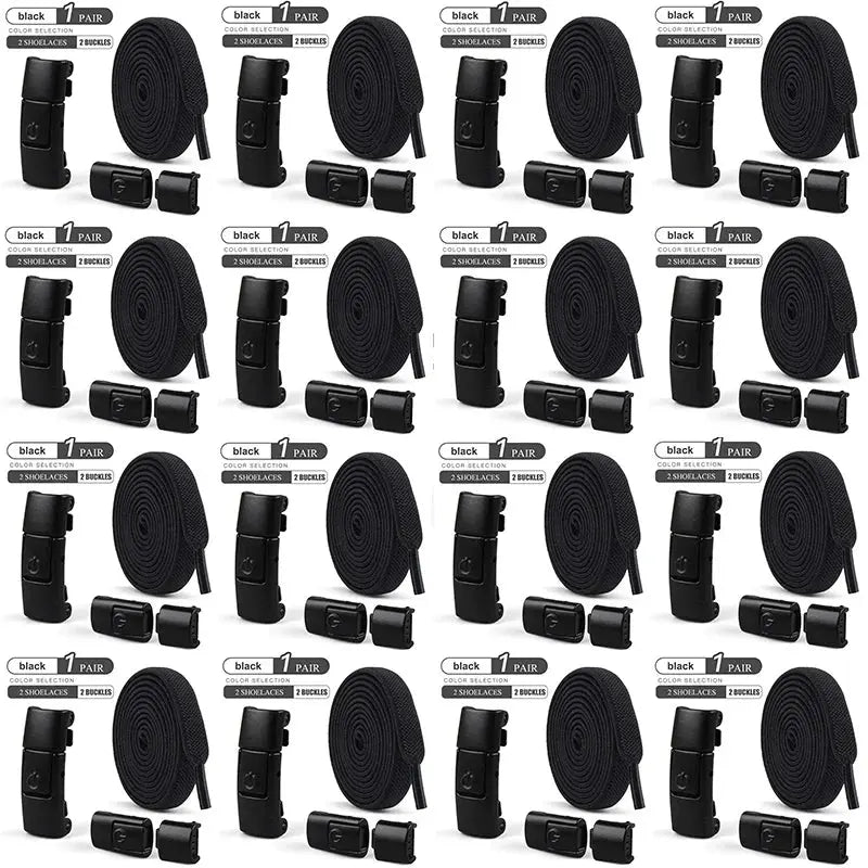 8mm No Tie Shoe Laces Press Lock Shoelaces Without Ties Elastic Laces Sneaker Kids Adult Widened Flat Shoelace for Shoes - Fun Tech and Gadgets