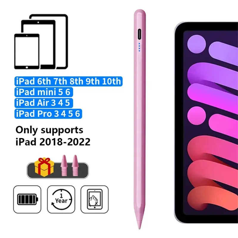 For Apple Pencil 2 Wireless Charging Palm Rejection Stylus Pen for iPad Air 4 5 Pro 11 12.9 Mini 6 Accessories for iPad Pencil - Fun Tech and Gadgets