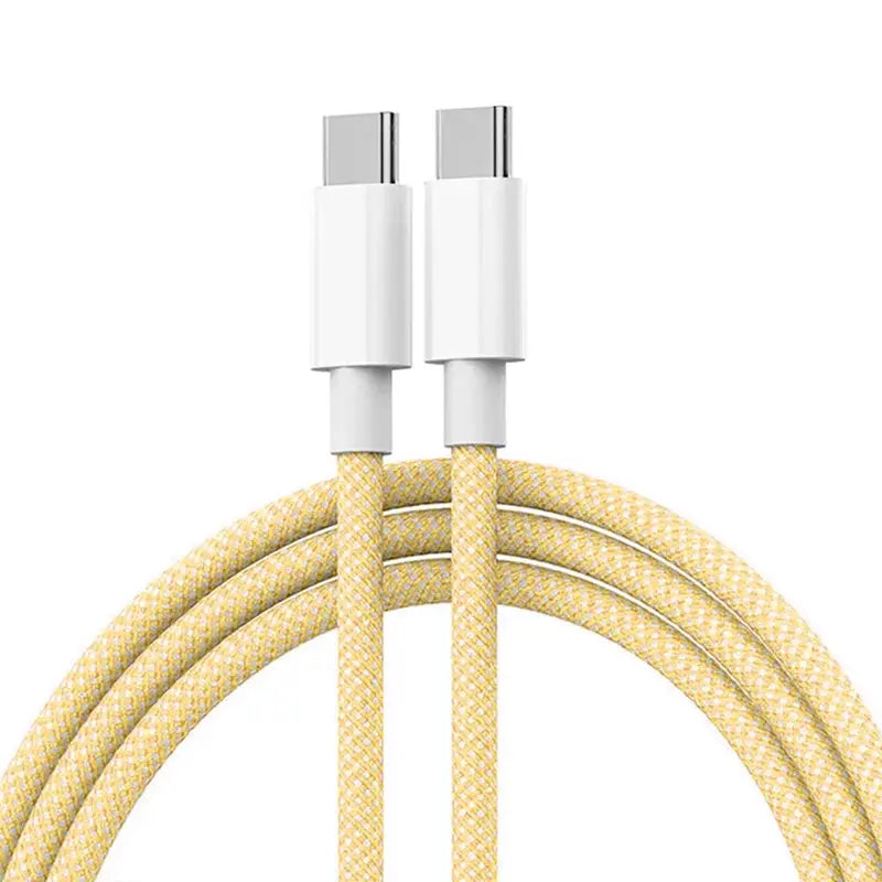 PD 60W Type C to Type C Color Cable For  iphone 15 15pro  Fast Charging For Xiaomi Samsung Huawei Type C Weaving Cable  1M 2M 3M - Fun Tech and Gadgets
