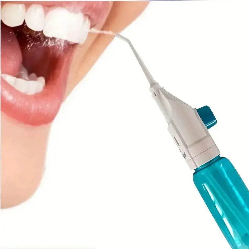 Household High Pressure Oral Irrigator Portable Teeth Clean Water Dental Floss Manual High Pressure Water Toothpick - Fun Tech and Gadgets