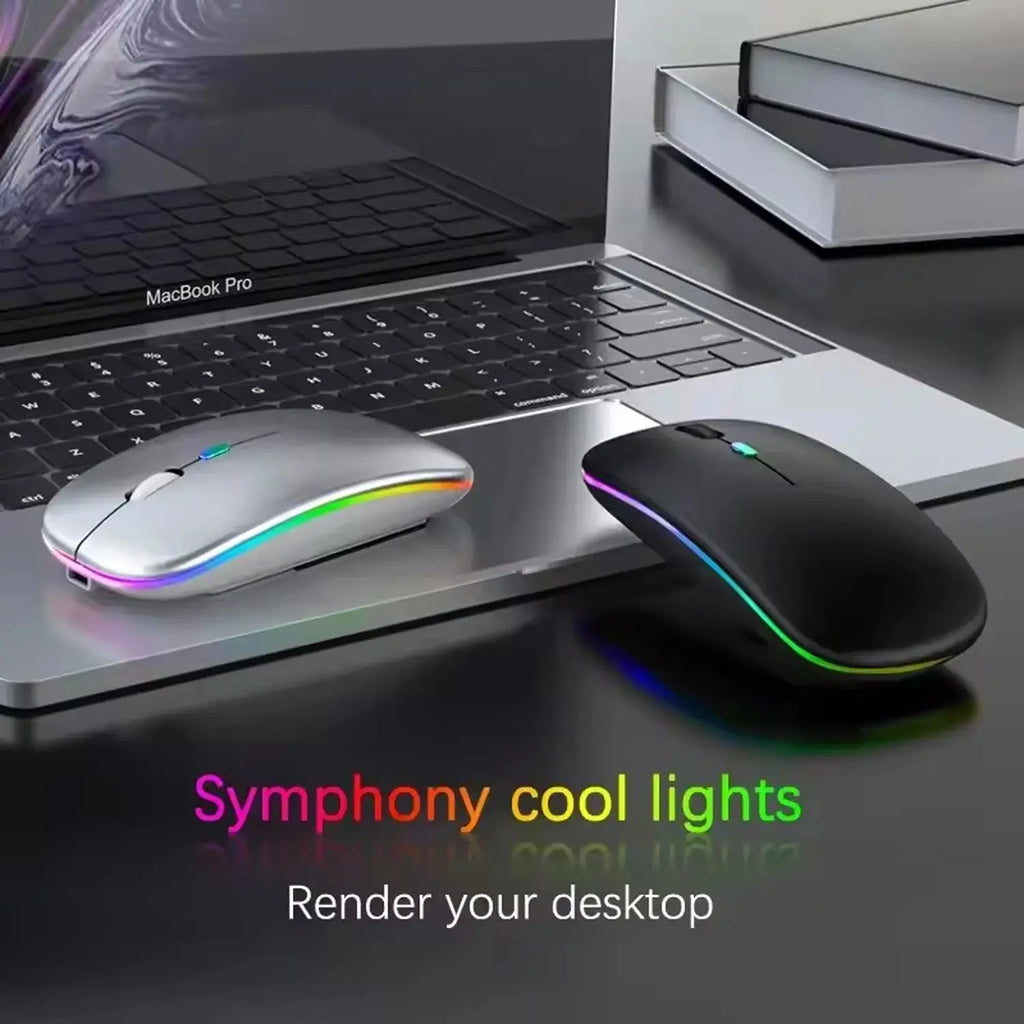 2025New Wireless Mouse Gaming Mouse Backlight USB Compatible RGB Rechargeable Mice Silent Backlit Ergonomic  Mouse for Laptop PC - Fun Tech and Gadgets