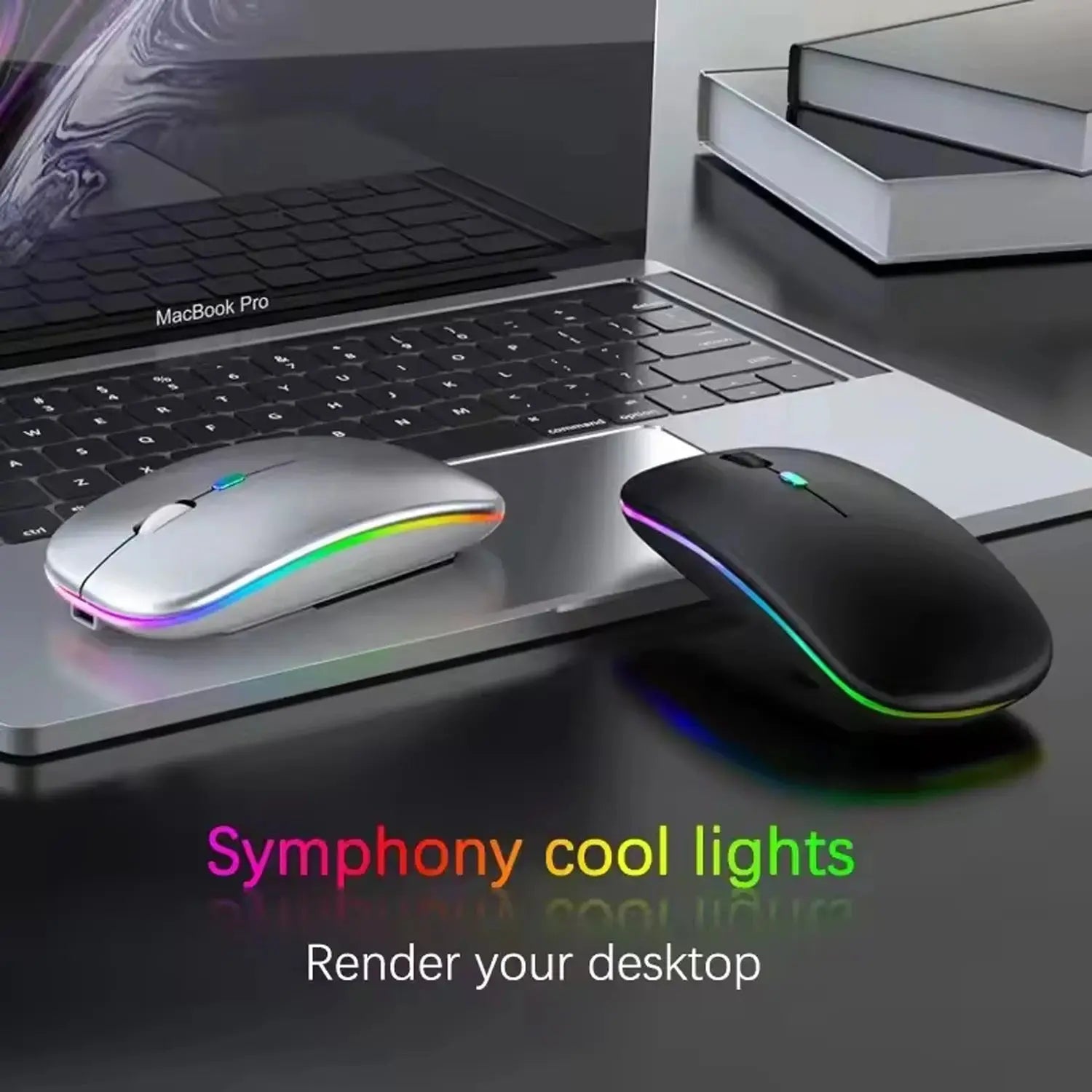 2025New Wireless Mouse Gaming Mouse Backlight USB Compatible RGB Rechargeable Mice Silent Backlit Ergonomic  Mouse for Laptop PC - Fun Tech and Gadgets