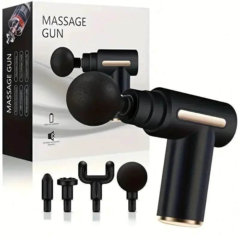 Portable Button Fascia Gun Deep Tissue Massage Mini Lightweight and Adjustable Speed Massage Equipment Suitable for the Body Fun Tech and Gadgets
