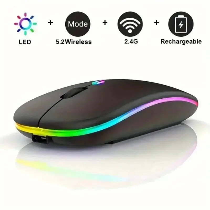 2025New Wireless Mouse Gaming Mouse Backlight USB Compatible RGB Rechargeable Mice Silent Backlit Ergonomic  Mouse for Laptop PC - Fun Tech and Gadgets