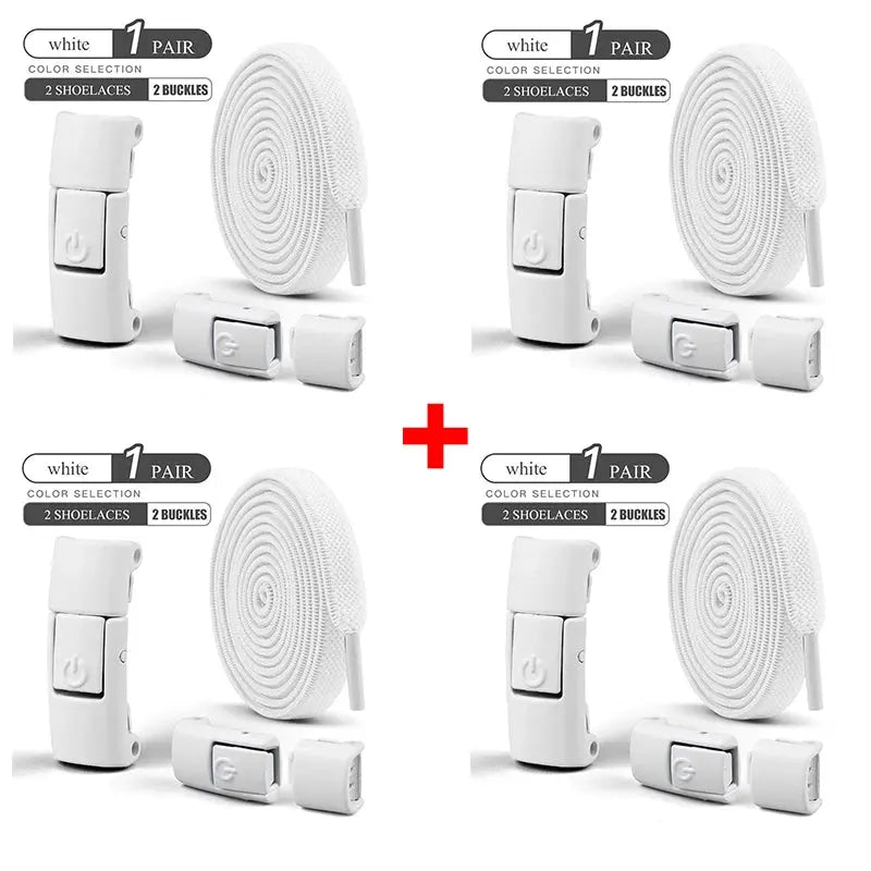 8mm No Tie Shoe Laces Press Lock Shoelaces Without Ties Elastic Laces Sneaker Kids Adult Widened Flat Shoelace for Shoes Fun Tech and Gadgets