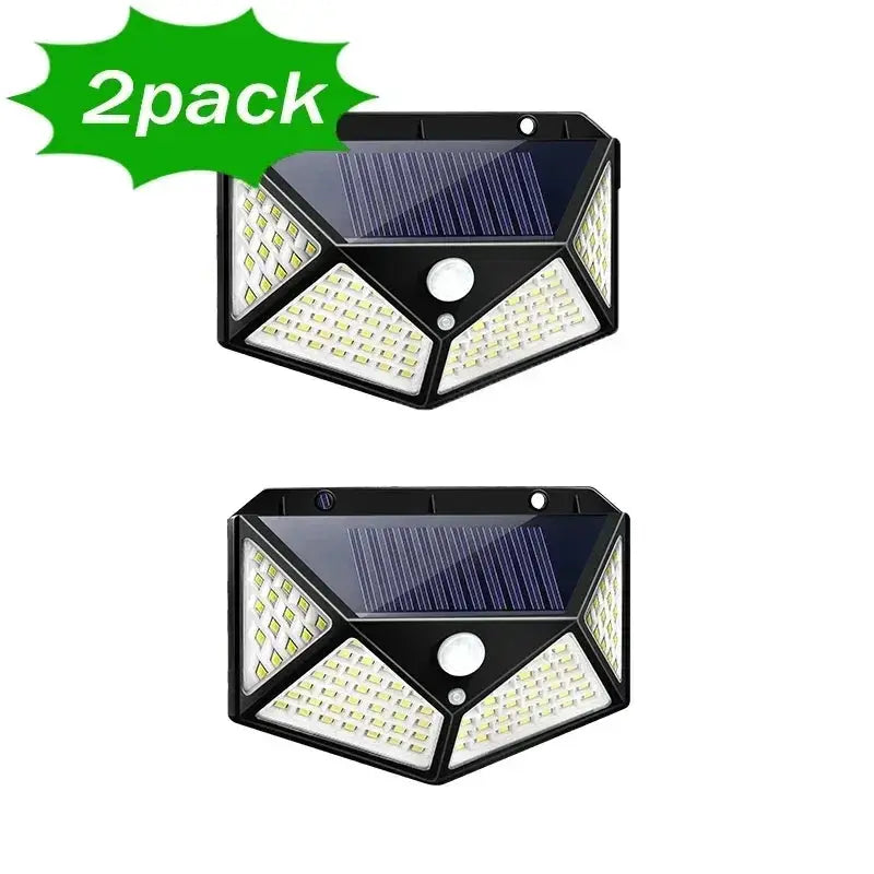 100LED Solar Flood Lights 3 Modes Outdoor Solar Motion Security Solar Light Waterproof for Garden Patio Garage Wall Light