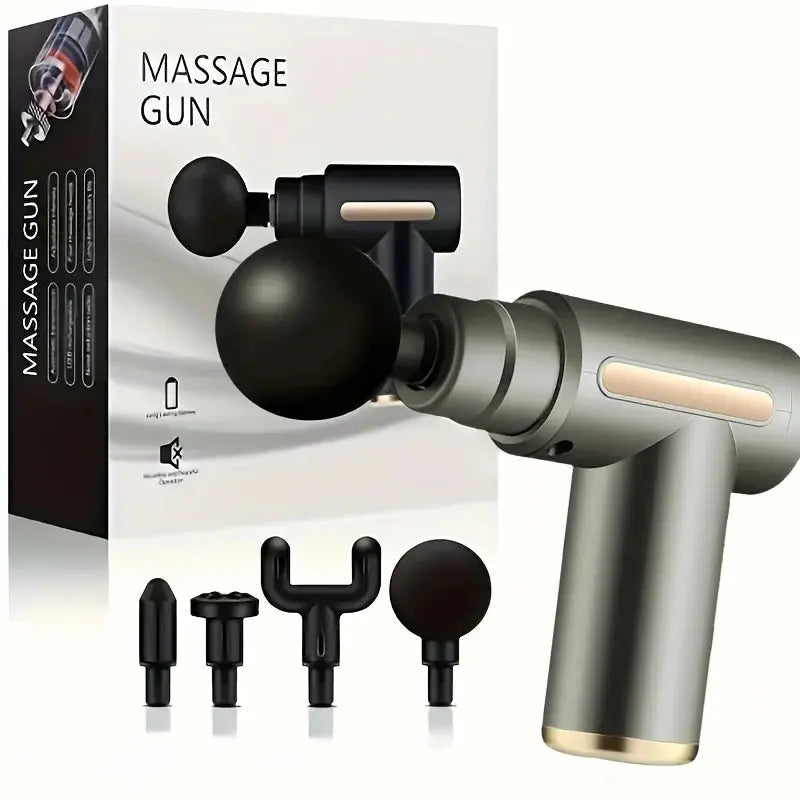 Portable Button Fascia Gun Deep Tissue Massage Mini Lightweight and Adjustable Speed Massage Equipment Suitable for the Body Fun Tech and Gadgets
