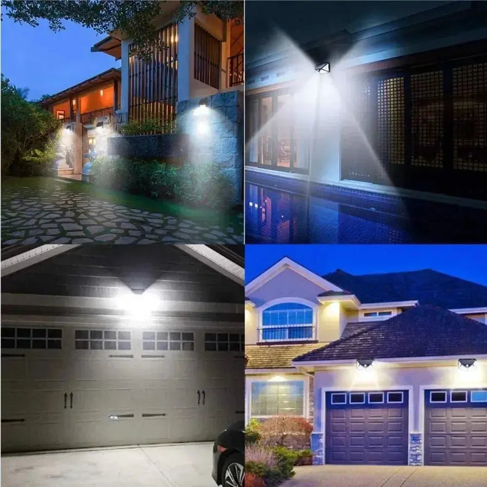 1/2/4PCS New Solar Lights Outdoor Wall Lamp PIR Motion Sensor 100LED Solar Powered Sunlight Street Light for Garden Courtyard - Fun Tech and Gadgets