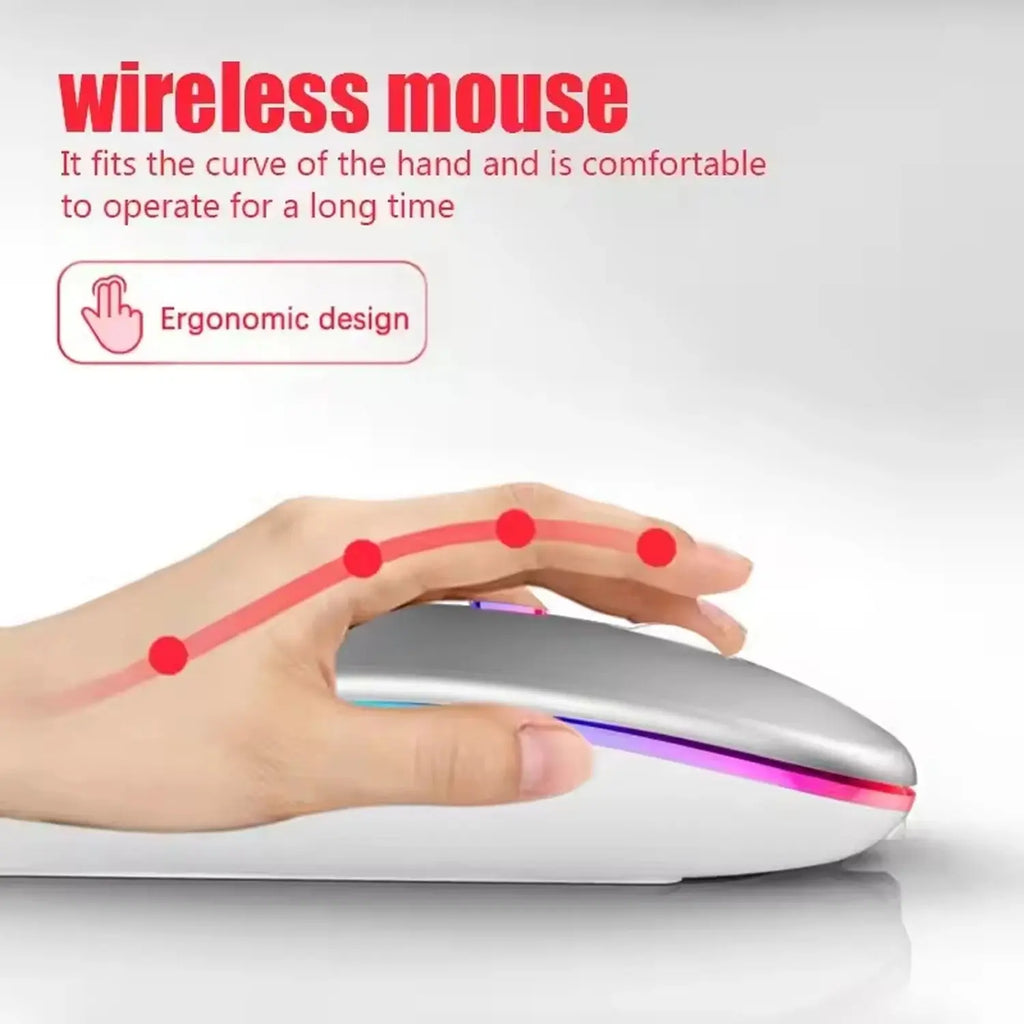 2025New Wireless Mouse Gaming Mouse Backlight USB Compatible RGB Rechargeable Mice Silent Backlit Ergonomic  Mouse for Laptop PC - Fun Tech and Gadgets