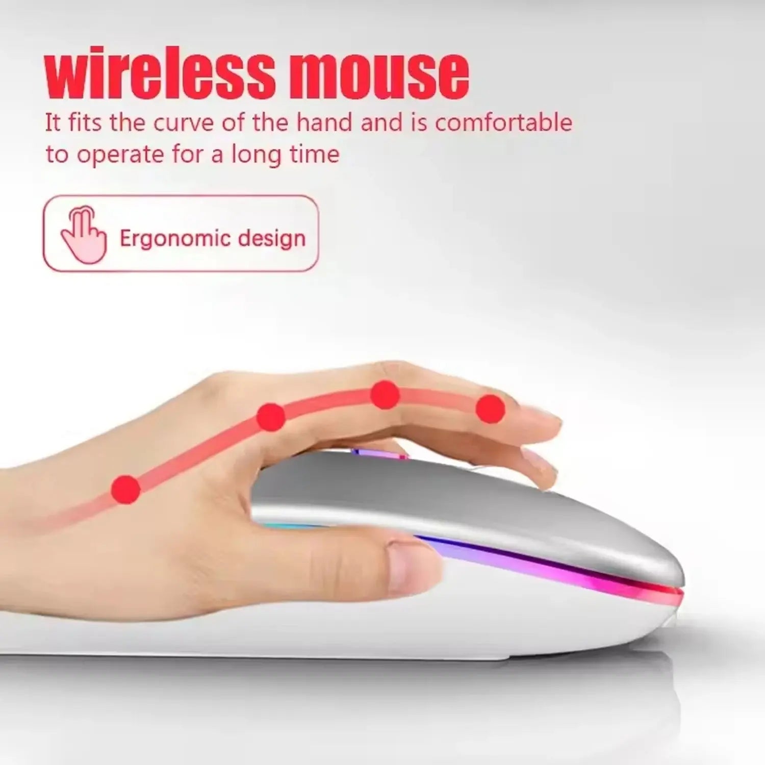 2025New Wireless Mouse Gaming Mouse Backlight USB Compatible RGB Rechargeable Mice Silent Backlit Ergonomic  Mouse for Laptop PC - Fun Tech and Gadgets