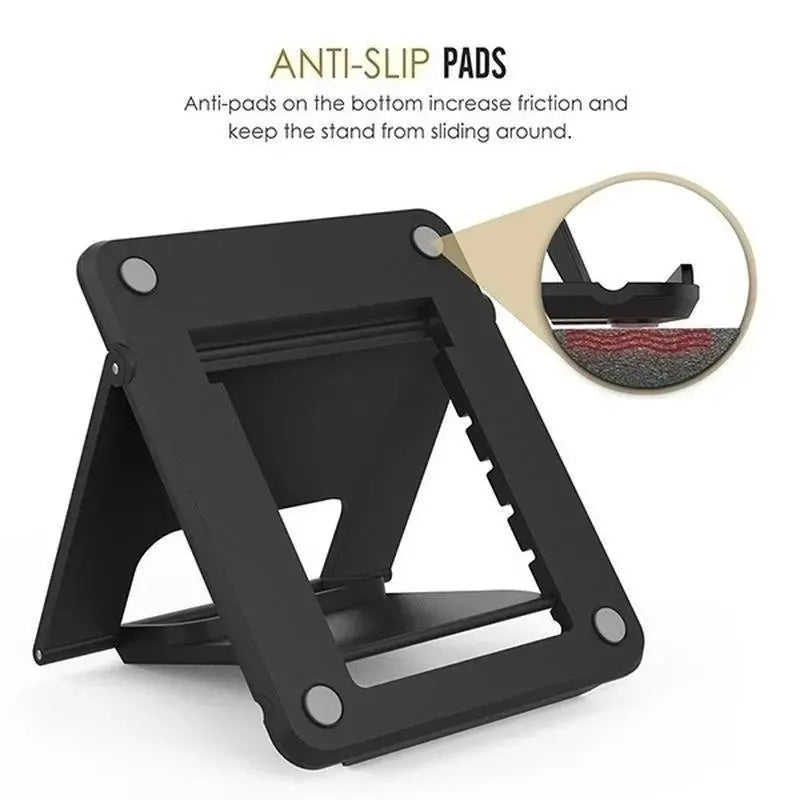 Mini Adjustable Creative Portable Universal Folding Plastic Phone Holder Tablet Computer Stand For ipad iPhone Samsung Xiaomi - Fun Tech and Gadgets