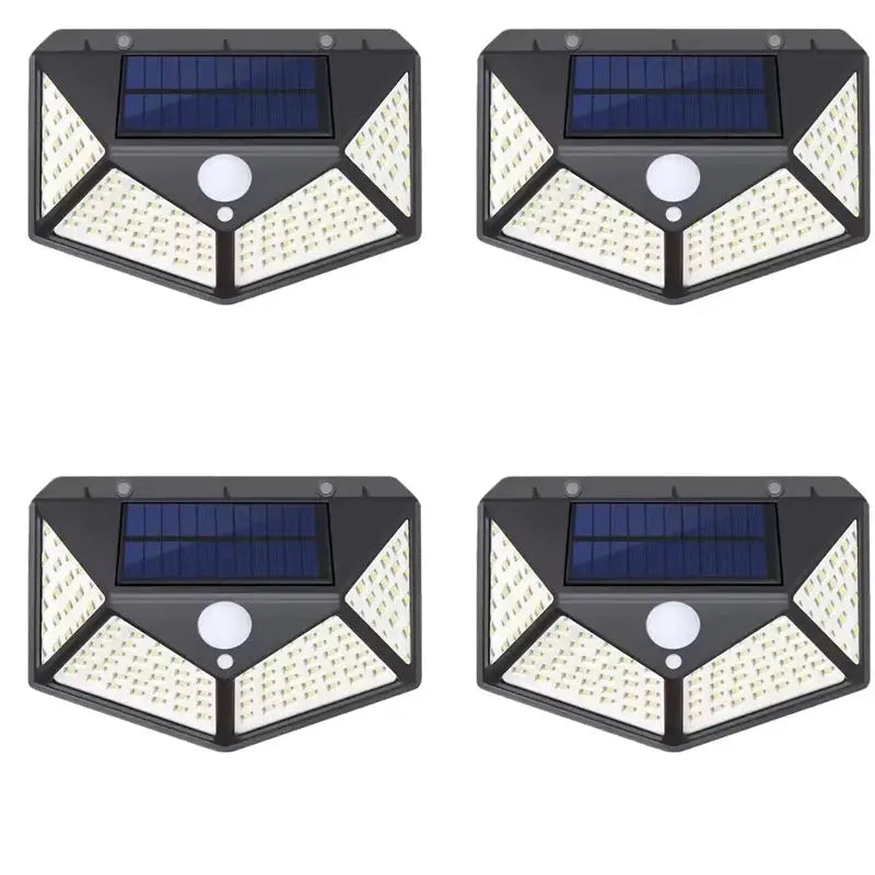 100LED Solar Flood Lights 3 Modes Outdoor Solar Motion Security Solar Light Waterproof for Garden Patio Garage Wall Light
