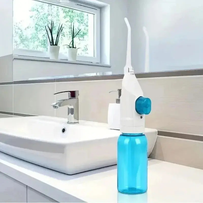 Household High Pressure Oral Irrigator Portable Teeth Clean Water Dental Floss Manual High Pressure Water Toothpick - Fun Tech and Gadgets