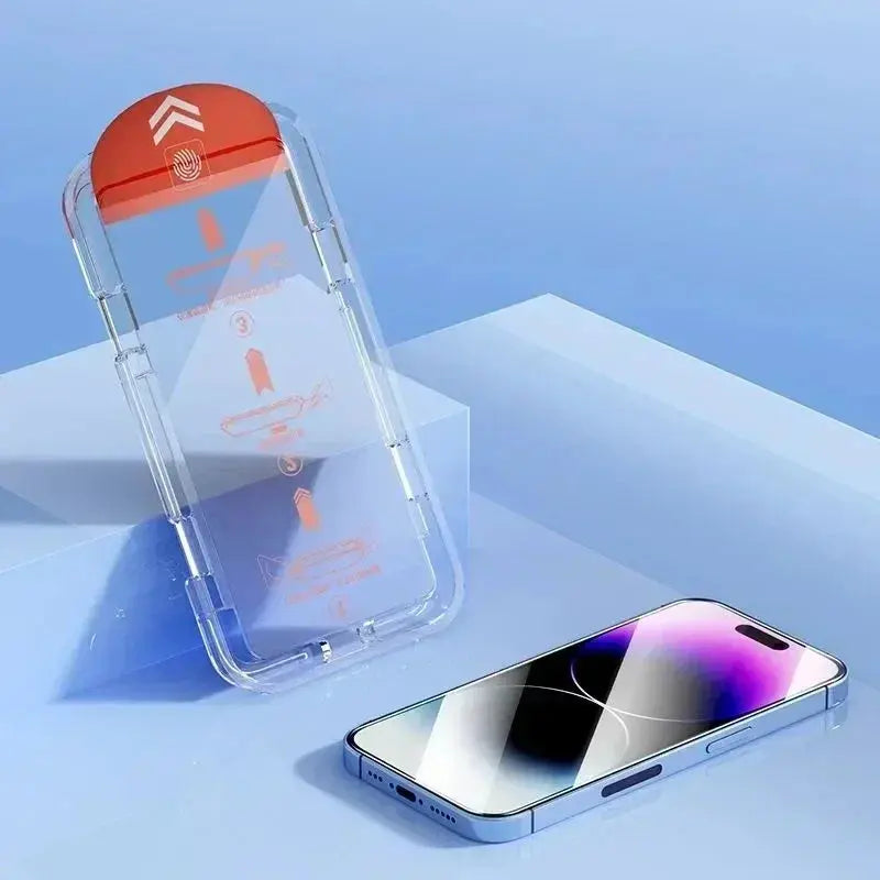 Oleophobic Coating Dust Free Easy Installation Screen Protector For iPhone 14 11 13 12 15 Pro Max Mini XS X XR 17 16 Plus Glass - Fun Tech and Gadgets