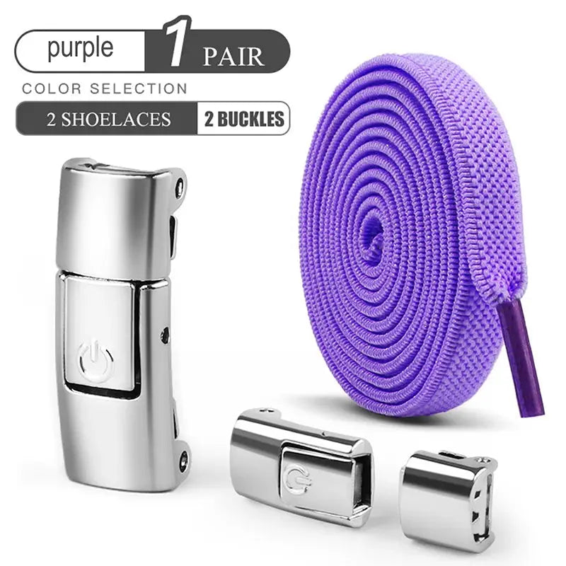 8mm No Tie Shoe Laces Press Lock Shoelaces Without Ties Elastic Laces Sneaker Kids Adult Widened Flat Shoelace for Shoes - Fun Tech and Gadgets