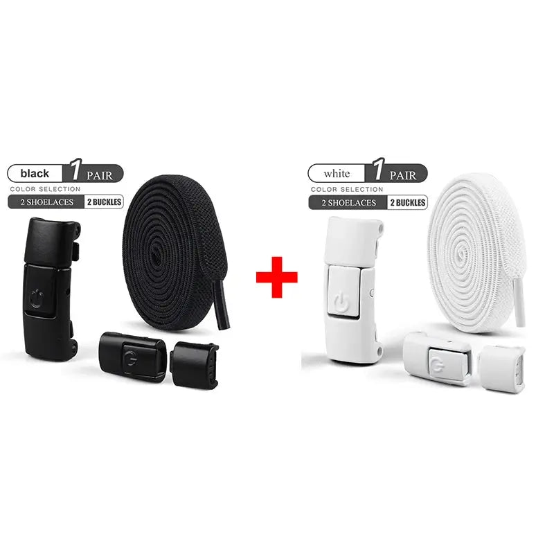 8mm No Tie Shoe Laces Press Lock Shoelaces Without Ties Elastic Laces Sneaker Kids Adult Widened Flat Shoelace for Shoes - Fun Tech and Gadgets