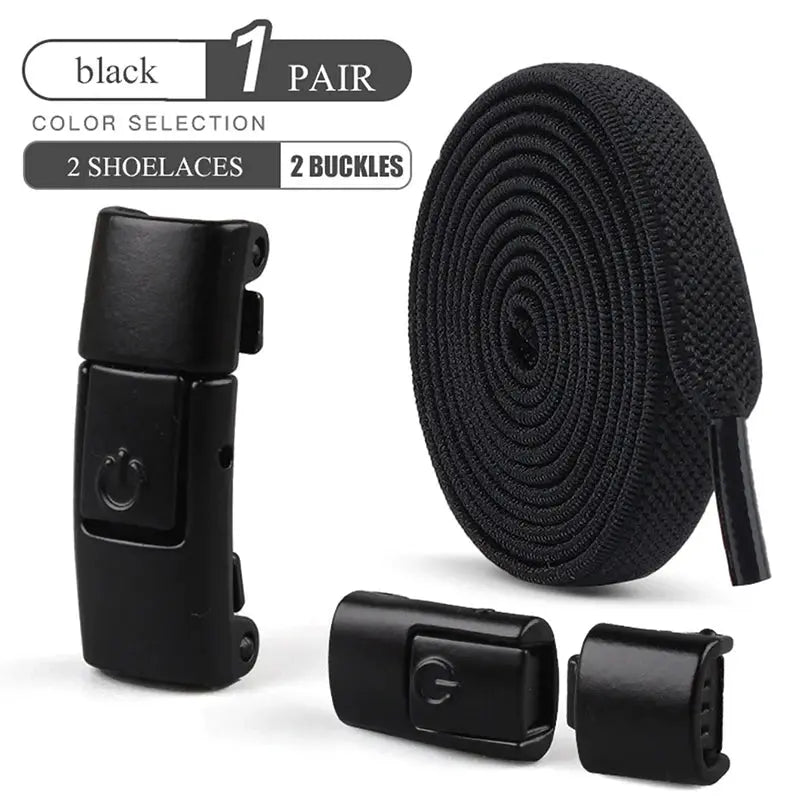 8mm No Tie Shoe Laces Press Lock Shoelaces Without Ties Elastic Laces Sneaker Kids Adult Widened Flat Shoelace for Shoes - Fun Tech and Gadgets