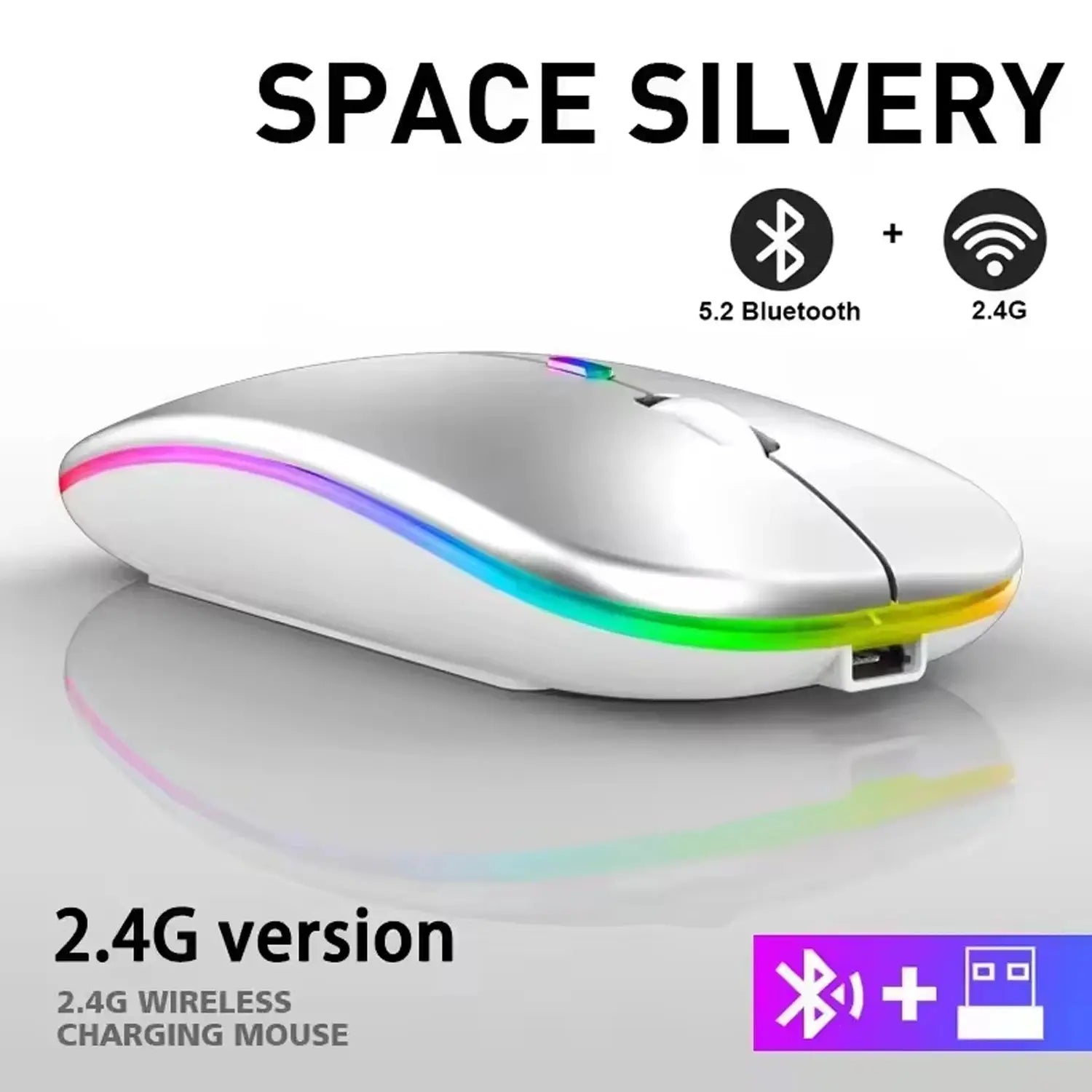 2025New Wireless Mouse Gaming Mouse Backlight USB Compatible RGB Rechargeable Mice Silent Backlit Ergonomic  Mouse for Laptop PC - Fun Tech and Gadgets
