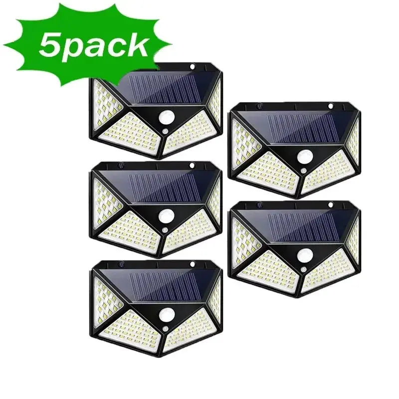 1/2/4PCS New Solar Lights Outdoor Wall Lamp PIR Motion Sensor 100LED Solar Powered Sunlight Street Light for Garden Courtyard - Fun Tech and Gadgets