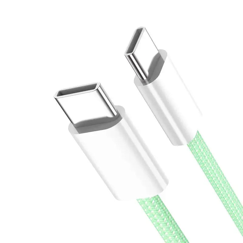 PD 60W Type C to Type C Color Cable For  iphone 15 15pro  Fast Charging For Xiaomi Samsung Huawei Type C Weaving Cable  1M 2M 3M - Fun Tech and Gadgets